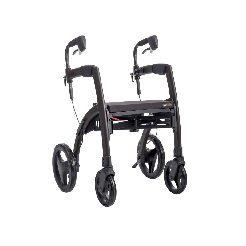 Rollz Motion 2.1 Small  Combined Rollator and Wheelchair (Matte Black)